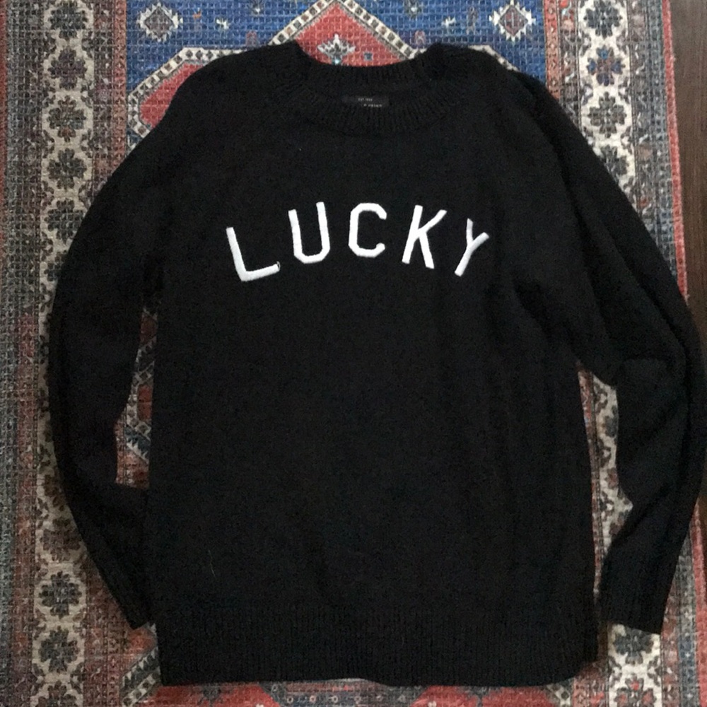 Lucky Brand “LUCKY” sweater. Size M
